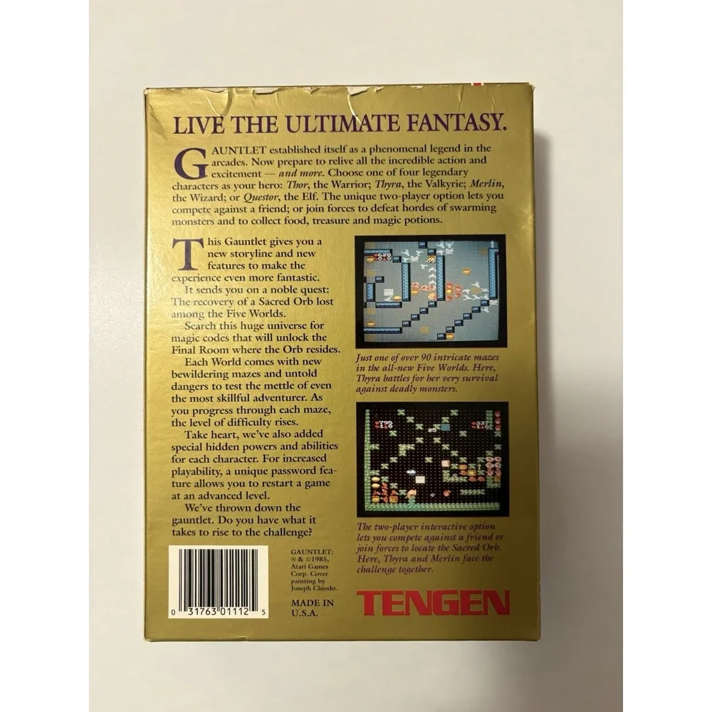 NES Gauntlet CIB Nintendo Tengen Complete